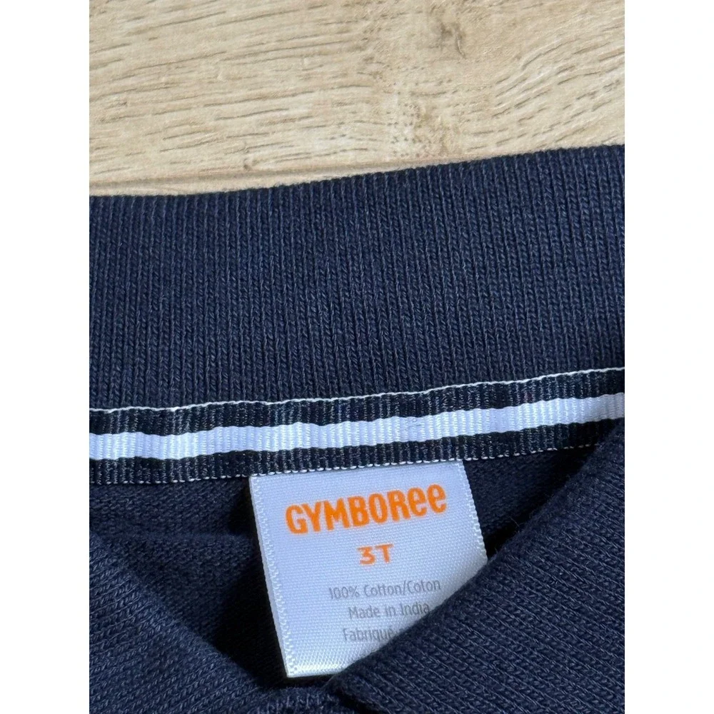 NWT Boys Kids Gymboree playproof uniforms nanotex short sleeve navy polo size 3T